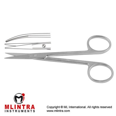Delicate Gum Scissor Curved , 11.5 cm - 4 1/2"